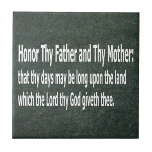Honour Thy Father and Thy Mother Tile