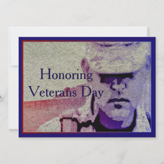 Honour Veterans Day 7.5" x 5.5 Invitation Card