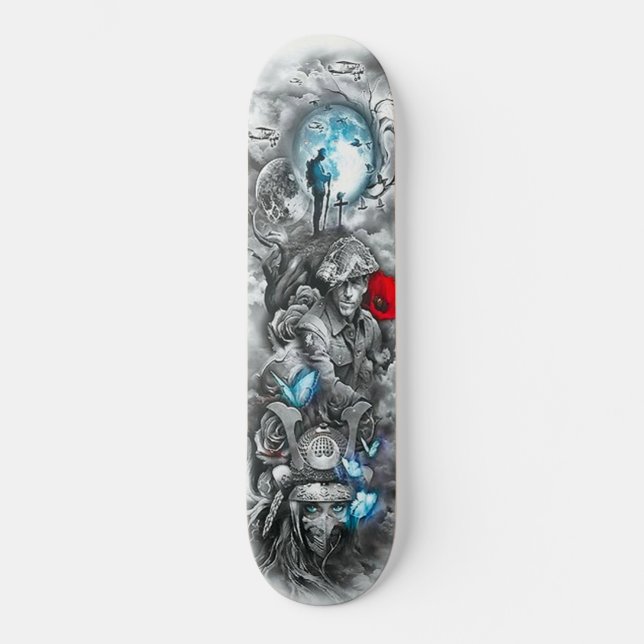 Honour Warrior Soldier Moon Plane Element Skateboard (Front)