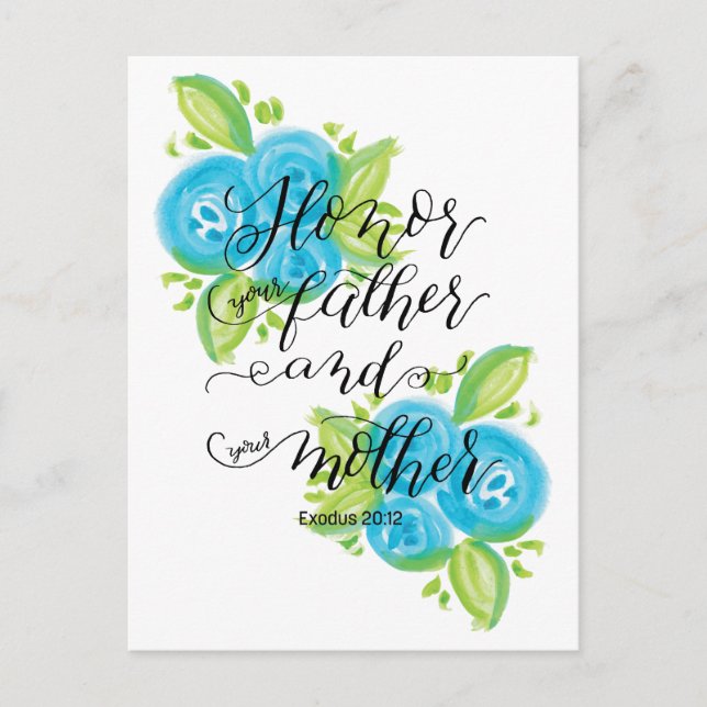 Honour Your Father and Mother Postcard (Front)