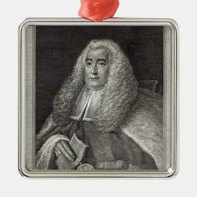 Honourable Mr Justice Blackstone Metal Tree Decoration (Front)