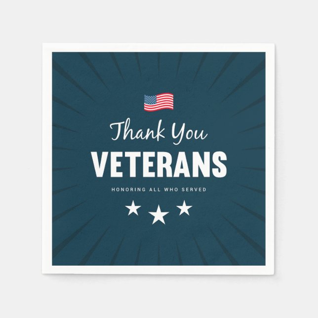 Honouring all who Served  Napkin (Front)