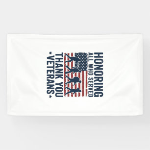 Honouring All Who Served Thank You Veterans Shirt_ Banner