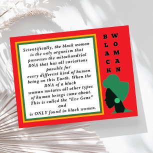 Honouring Black Woman Black History Month Postcard
