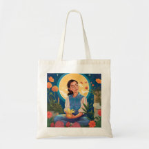 Honouring Her Ancestors and the Moon Tote Bag