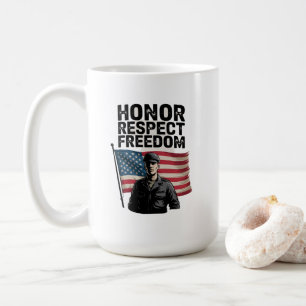 Honouring Heroes Veteran Day Patriotic Design Coffee Mug