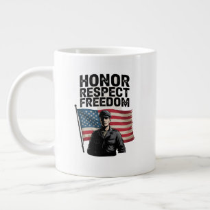 Honouring Heroes Veteran Day Patriotic Design Large Coffee Mug