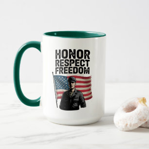Honouring Heroes Veteran Day Patriotic Design Mug