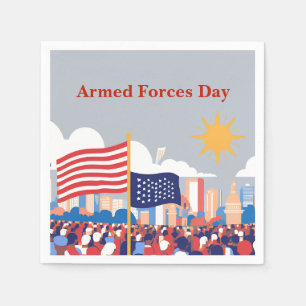 Honouring Our Heroes: Armed Forces Day Celebration Napkin