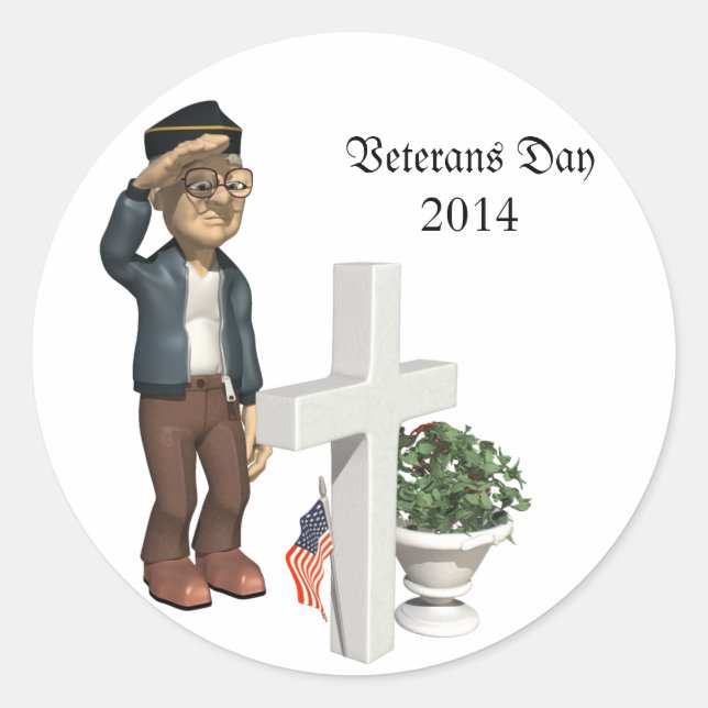Honouring our Vets - Classic Round Sticker (Front)