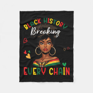 Honouring Past Black History Month African America Fleece Blanket