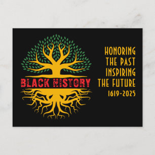 Honouring Past Inspiring Black History Month Postcard