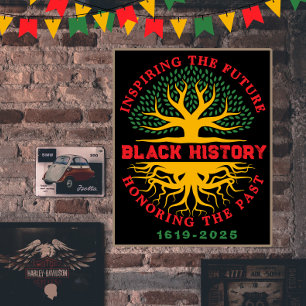 Honouring Past Inspiring Black History Month Poste Poster