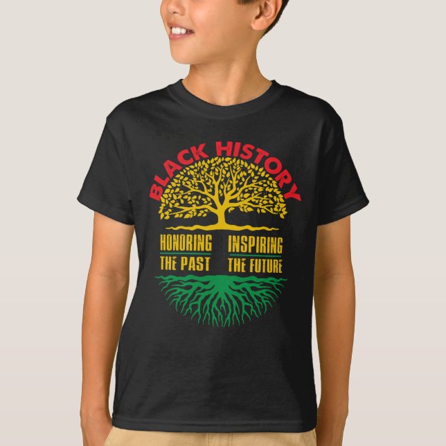 Honouring Past Inspiring Black History Month T-Shirt (Front)