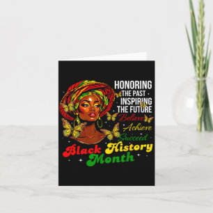 Honouring past inspiring future black history card