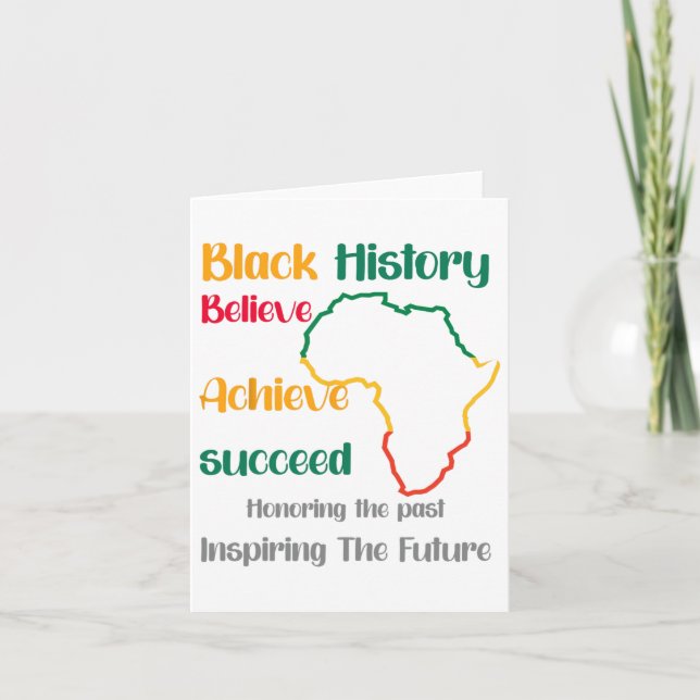 Honouring Past Inspiring Future Black History Mont Card (Front)