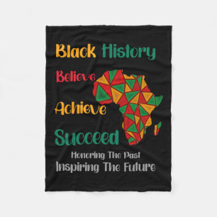 Honouring Past Inspiring Future Black History Mont Fleece Blanket