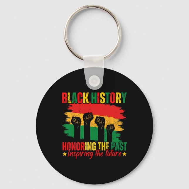 Honouring Past Inspiring Future Black History Prid Key Ring (Front)