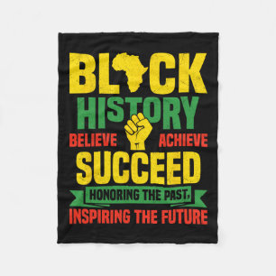 Honouring Past Inspiring Future Men Women Black Hi Fleece Blanket
