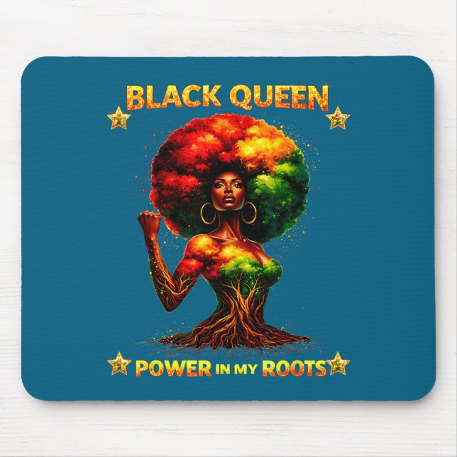 Honouring past inspiring melanin pride book black mouse pad (Front)