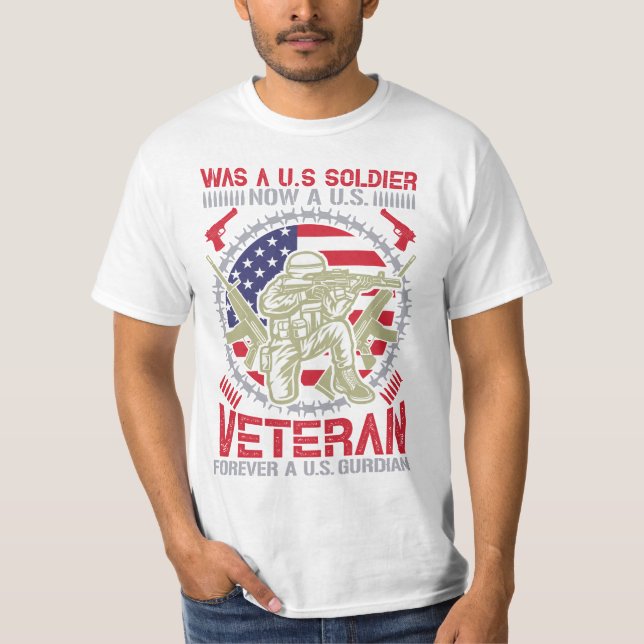 Honouring Service US Soldier Veteran to Guardian T-Shirt (Front)