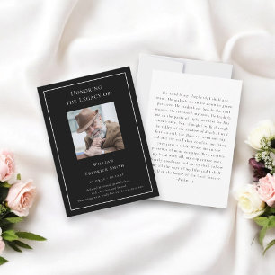 Honouring the legacy modern  photo  prayer card 