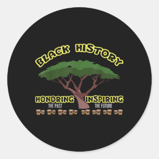 Honouring The Past Black History Month Classic Round Sticker