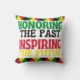 Honouring the past insiring the futur motivational cushion