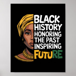 Honouring The Past Inspiring Future Men Women Blac Poster
