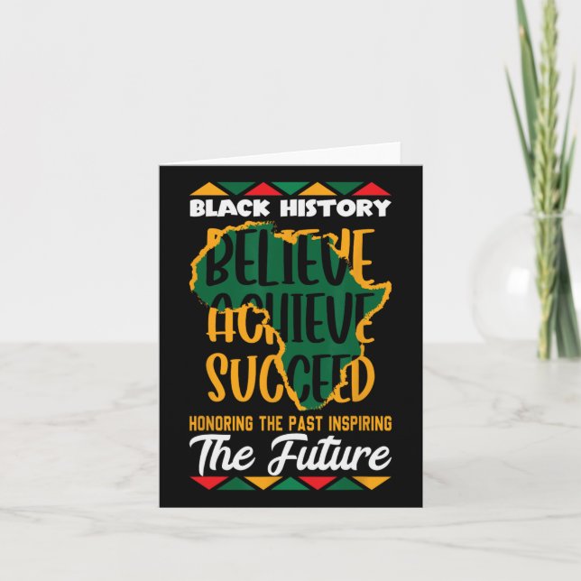 Honouring The Past Inspiring The Future Black Hist Card (Front)