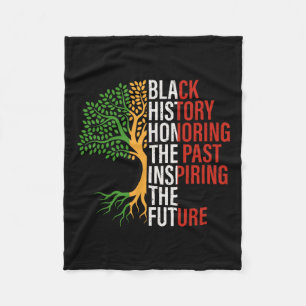 Honouring The Past Inspiring The Future Black Hist Fleece Blanket