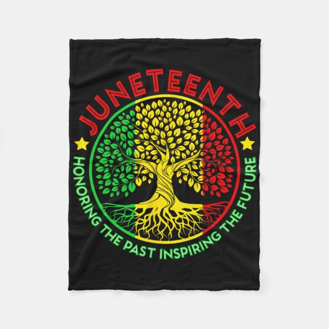 Honouring The Past Inspiring The Future Juneteenth Fleece Blanket (Front)