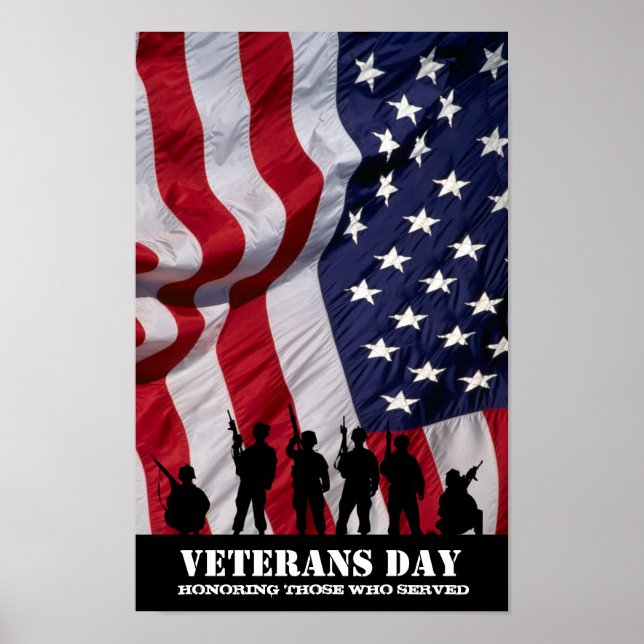 Honouring those who served.  Veterans Day Poster (Front)