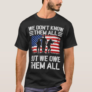 Honouring Veterans We Owe Them All American Flag T-Shirt