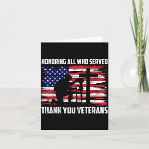 Honouring Who Served Thank Veterans Memorial Day Card