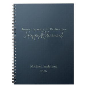 Honouring Years of Dedication Personalised Notebook