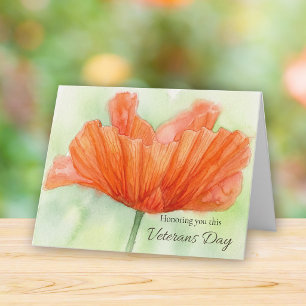 Honouring You This Veterans Day Poppy Card