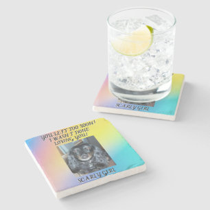 Honouring Your Beloved Fur Baby Memorial 1 Photo Stone Coaster