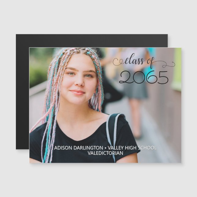 Honours Photo Graduation Announcement Magnetic Car (Front/Back)