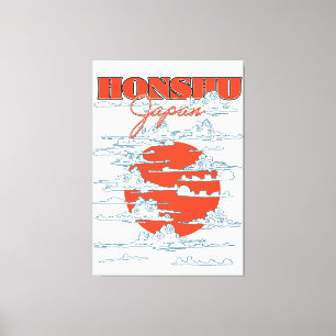 Honshu Japan travel poster Canvas Print