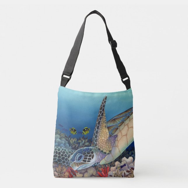Honu (Green Sea Turtle) Crossbody Bag (Front)
