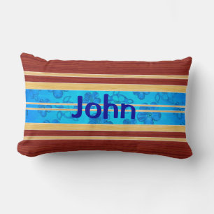 Honu Hawiian Fake Wood Surfboard Lumbar Cushion