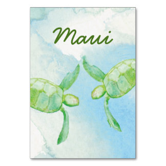 Honu Pair Wedding Table Card