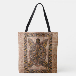 Honu Primitive Hawaiian Tattoo Tapa Beach Bag