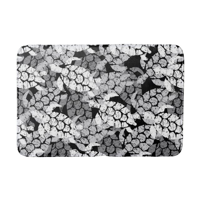 Honu Sea Turtle Hawaiian Aloha - Black Bath Mat (Front)