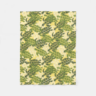Honu Sea Turtle Hawaiian Aloha - Olive Fleece Blanket