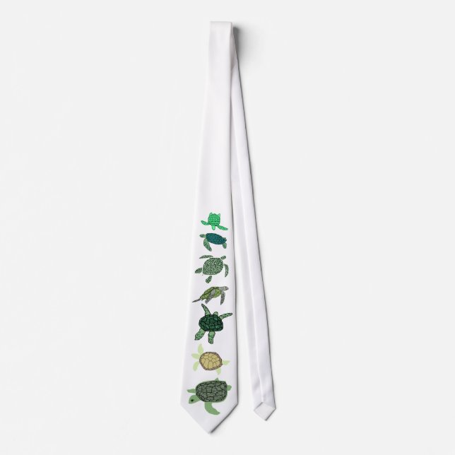 Honu sea turtle third line up tie (Front)