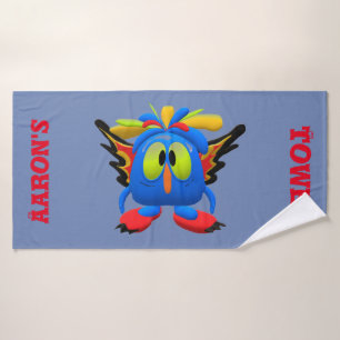 Hoo Owl Bird Monster Character Bath Towel