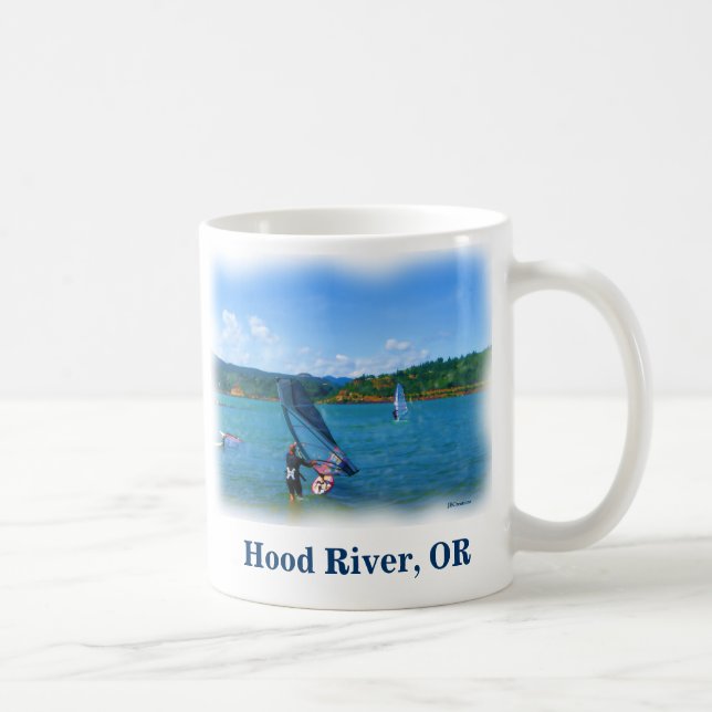 Hood River, Oregon windsurfers coffee mug (Right)