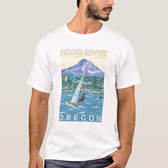 Hood River, ORWind Surfers & Kite Boarders T-Shirt (Front)